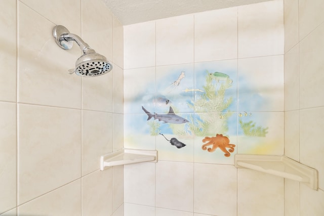 bathroom view of a tile shower