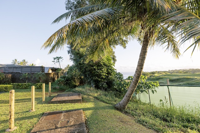 3880 Wyllie Rd Unit 5A, Princeville, HI 96722 - view of green lawn featuring a water view
