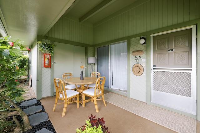 3880 Wyllie Rd Unit 5A, Princeville, HI 96722 - sunroom / solarium with beamed ceiling