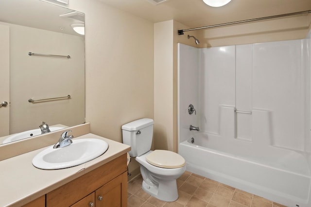 3920 Haoa St Unit 322, Lihue, HI 96766 - full bath featuring toilet, vanity, shower / bathtub combination, and tile patterned flooring