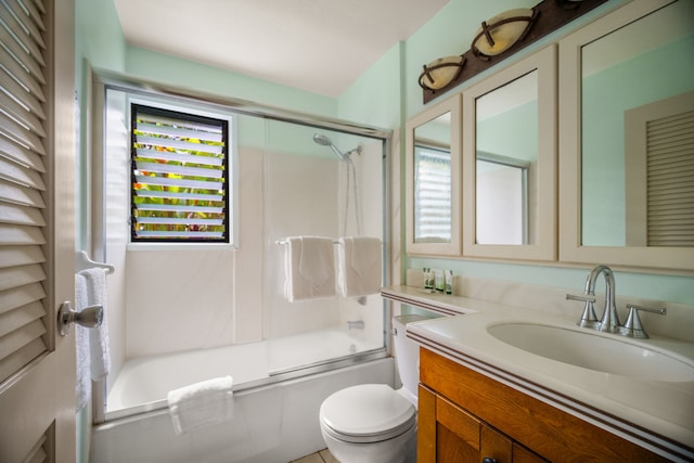 4460 Nehe Rd Unit 122, Lihue, HI 96766 - full bath featuring vanity, bath / shower combo with glass door, and toilet