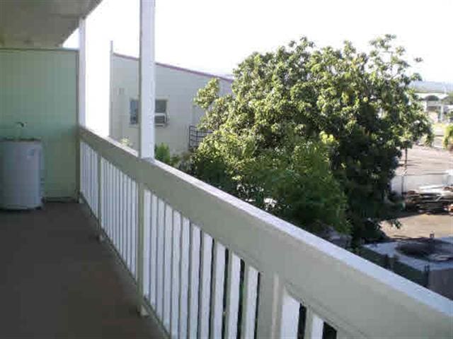 balcony featuring water heater