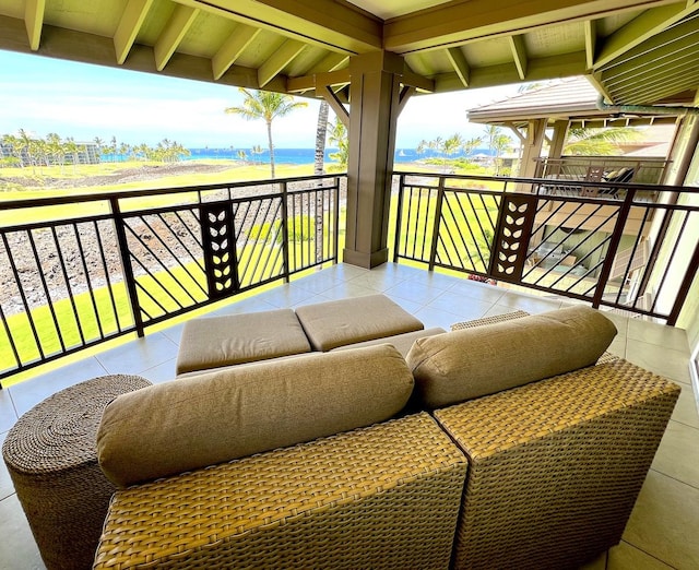 69-1033 Nawahine Pl Unit 10F, Waikoloa, HI 96738 - balcony featuring view of water and beach