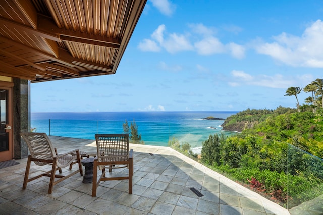 2620-A Kauapea Rd, Kilauea, HI 96754 - balcony featuring view of water and beach and a patio area