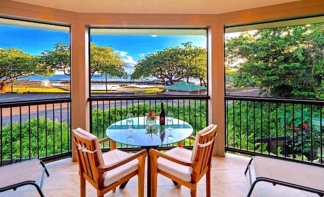 view of sunroom / solarium