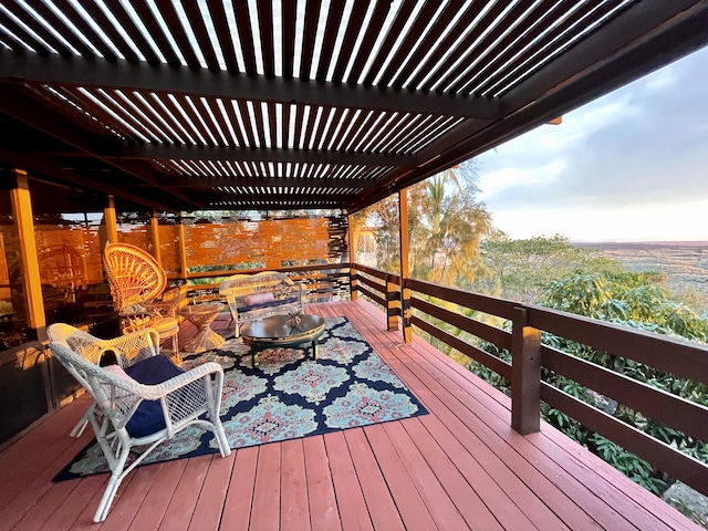 68-1753 Laie Pl, Waikoloa, HI 96738 - wooden terrace with a pergola