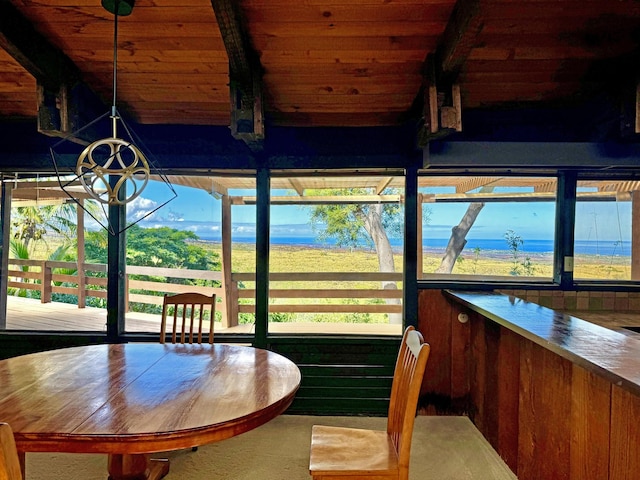 68-1753 Laie Pl, Waikoloa, HI 96738 - sunroom featuring beamed ceiling and plenty of natural light