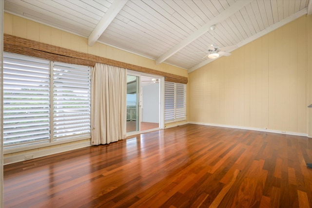 77-6486 Walua Rd, Kailua-Kona, HI 96740 - unfurnished room featuring wood finished floors, a ceiling fan, wooden ceiling, and baseboards