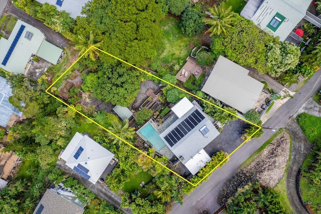 77-6486 Walua Rd, Kailua-Kona, HI 96740 - aerial overview of property's location featuring property boundaries highlighted