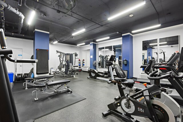 view of workout area