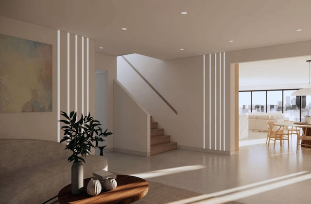 58 King Ave, Weehawken, NJ 07086 - stairs with recessed lighting