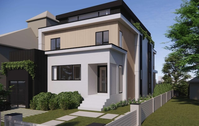 58 King Ave, Weehawken, NJ 07086 - contemporary house featuring stucco siding