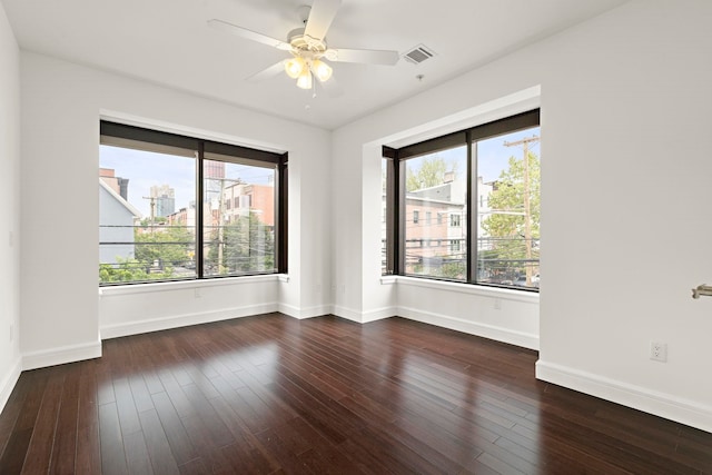 471 Monmouth St Unit 1, Jersey City, NJ 07302 - spare room featuring hardwood / wood-style flooring, ceiling fan, and baseboards