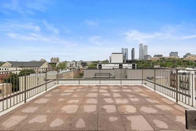 471 Monmouth St Unit 1, Jersey City, NJ 07302 - view of patio with a balcony and a city view