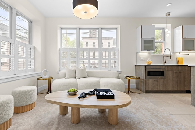 471 Monmouth St Unit 1, Jersey City, NJ 07302 - living area with baseboards and recessed lighting