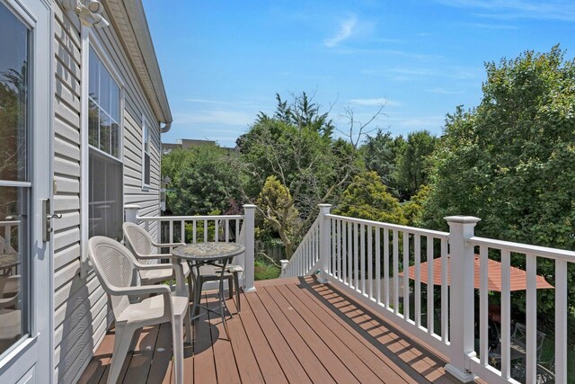 91 Sherman Pl, Jersey City, NJ 07307 - view of wooden deck