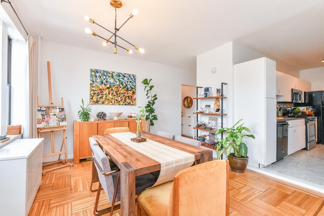29 51st St Unit B5, Weehawken, NJ 07086 - dining room featuring a chandelier