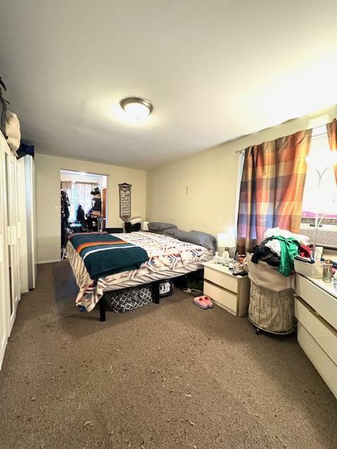 bedroom featuring carpet