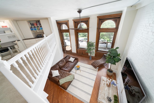 83 Montgomery St Unit 201, Jersey City, NJ 07302 - living room featuring wood finished floors