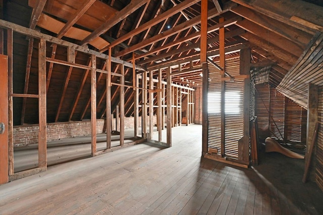 view of attic