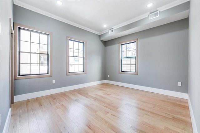 412 10th St Unit 2, Union City, NJ 07087 - spare room with visible vents, wood finished floors, a wealth of natural light, and crown molding