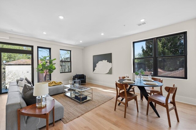 249 Bergen Ave Unit 201, Jersey City, NJ 07304 - living room featuring light wood finished floors, baseboards, and recessed lighting