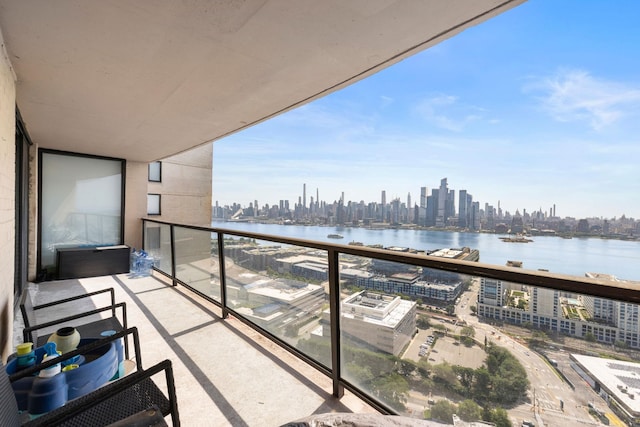 380 Mountain Rd Unit 1906-1907, Union City, NJ 07087 - balcony with a skyline view and a water view