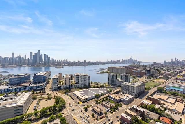 380 Mountain Rd Unit 1906-1907, Union City, NJ 07087 - drone / aerial view of skyline and a large body of water