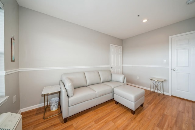 8915 Bergenwood Ave Unit 48, North Bergen, NJ 07047 - living room featuring light wood-type flooring, baseboards, and recessed lighting