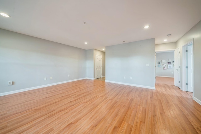 8915 Bergenwood Ave Unit 48, North Bergen, NJ 07047 - unfurnished room with recessed lighting, light wood finished floors, and baseboards