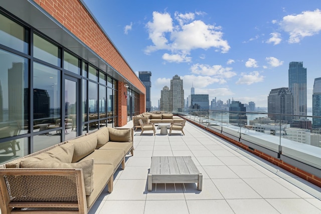 view of patio / terrace featuring an outdoor living space