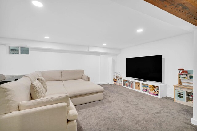 2505 Palisade Ave, Union City, NJ 07087 - carpeted living room with recessed lighting and baseboards