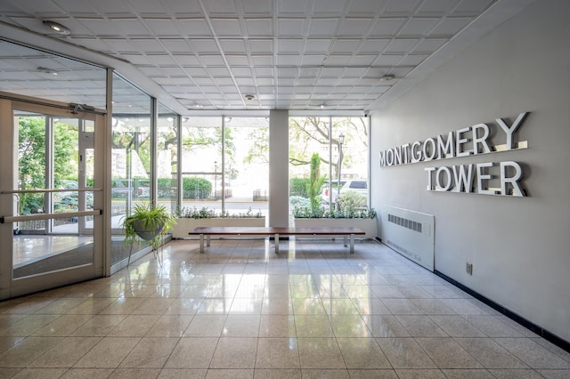 135 Montgomery St Unit 6D, Jersey City, NJ 07302 - building lobby featuring floor to ceiling windows