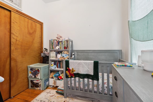 914 Washington St, Hoboken, NJ 07030 - bedroom with wood finished floors