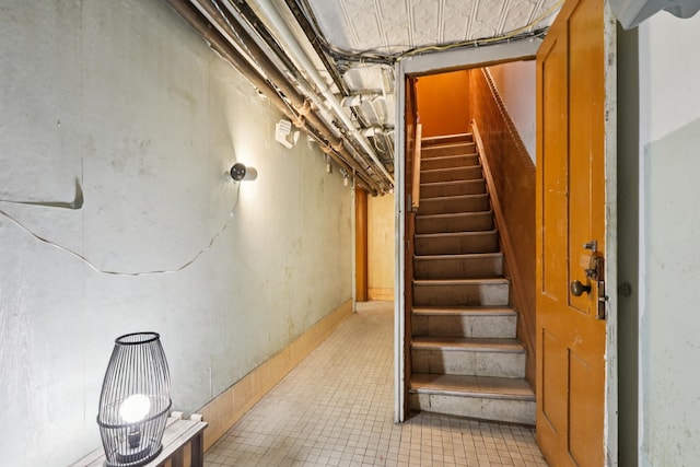 914 Washington St, Hoboken, NJ 07030 - unfinished basement with stairs