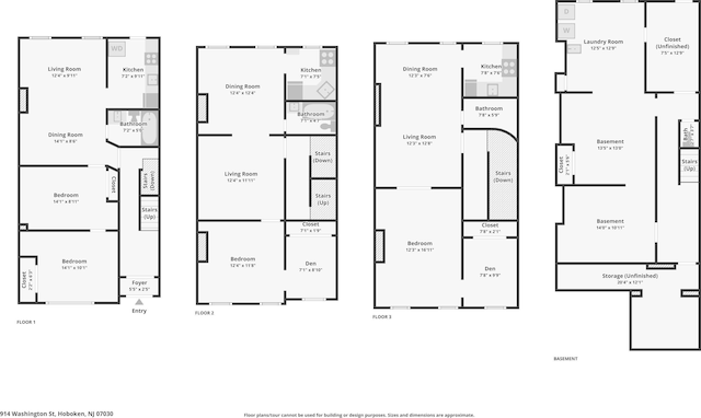 914 Washington St, Hoboken, NJ 07030 - view of home floor plan
