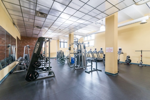 view of workout area