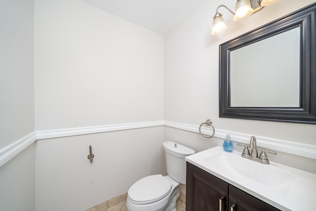 half bath with toilet and vanity