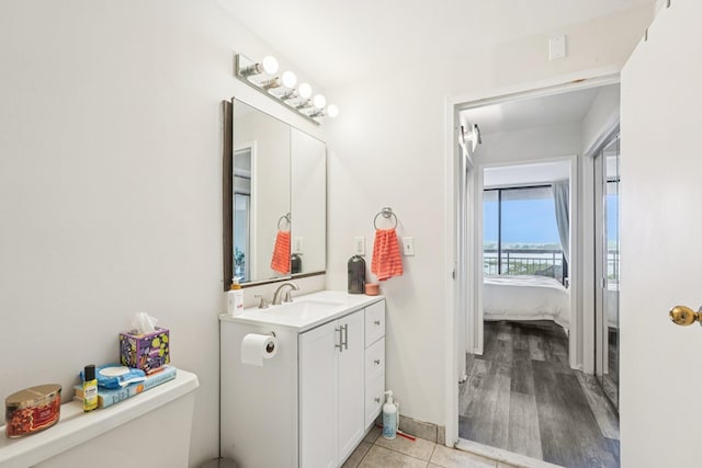 340 Harmon Cove Tower 340, Secaucus, NJ 07094 - ensuite bathroom featuring vanity and tile patterned flooring