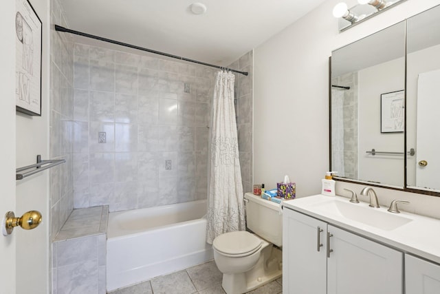 340 Harmon Cove Tower 340, Secaucus, NJ 07094 - bathroom with tile patterned floors, shower / bath combination with curtain, and vanity