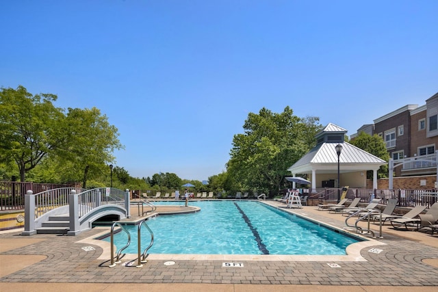 view of pool with a patio