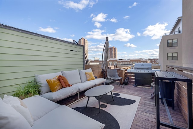139 Morris St Unit 7, Jersey City, NJ 07302 - deck with an outdoor hangout area and outdoor dining area