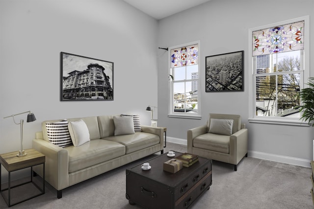 139 Morris St Unit 7, Jersey City, NJ 07302 - carpeted living room with baseboards