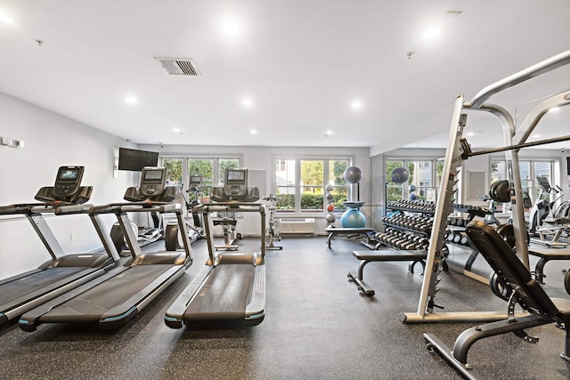 15 Warren St Unit 102, Jersey City, NJ 07032 - gym featuring recessed lighting