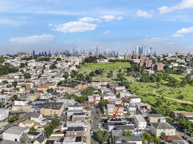 1501 41st St, North Bergen, NJ 07047 - aerial view of property and surrounding area featuring skyline