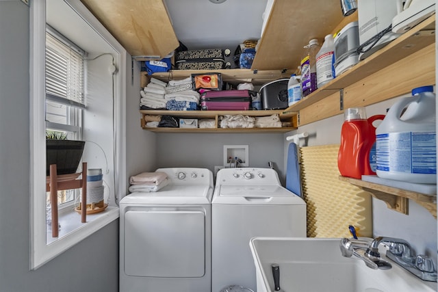 1501 41st St, North Bergen, NJ 07047 - washroom featuring separate washer and dryer