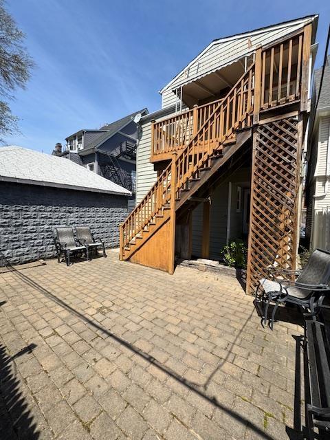 view of patio / terrace with stairs