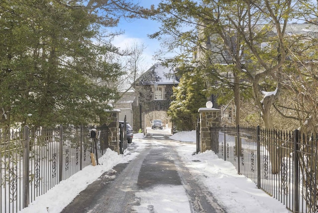view of road with driveway