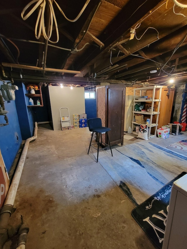 view of basement