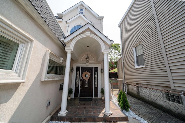 25 Poplar St, Jersey City, NJ 07307 - view of exterior entry with stucco siding
